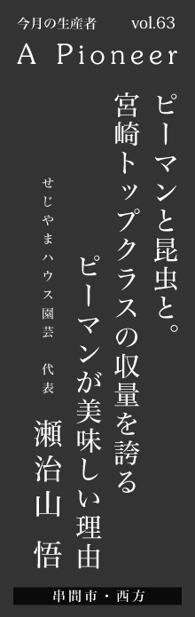 ピーマンと昆虫と。宮崎トップクラスの収量を誇るピーマンが美味しい理由－瀬治山悟