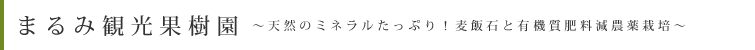 まるみ観光果樹園～天然のミネラルたっぷり！麦飯石と有機質肥料減農薬栽培～