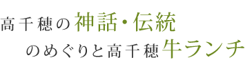 高千穂の神話・伝統のめぐりと高千穂牛ランチ