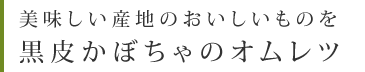 美味しい産地のおいしいものを 黒皮かぼちゃのオムレツ