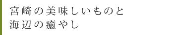 宮崎の美味しいものと海辺の癒やし